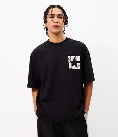 Remera Oversized en Algodón con Estampado Snoop Dogg 4