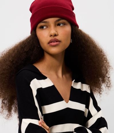 Blusa de Frio en Punto Listrado con Cuello Polo 3