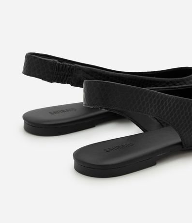 Zapatilla Slingback en Cuero con Textura Snake 3