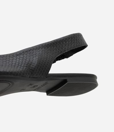 Zapatilla Slingback en Cuero con Textura Snake 4
