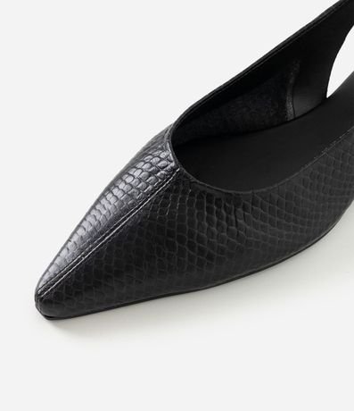 Zapatilla Slingback en Cuero con Textura Snake 5