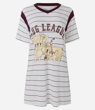 Camisón Corta en Viscolycra Rayada Winnie The Pooh