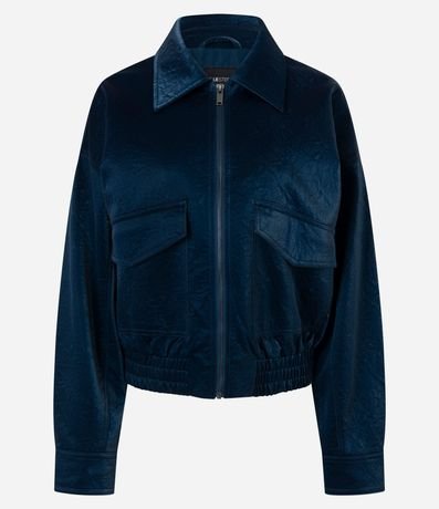 Campera Regular en PU Texturizado 6