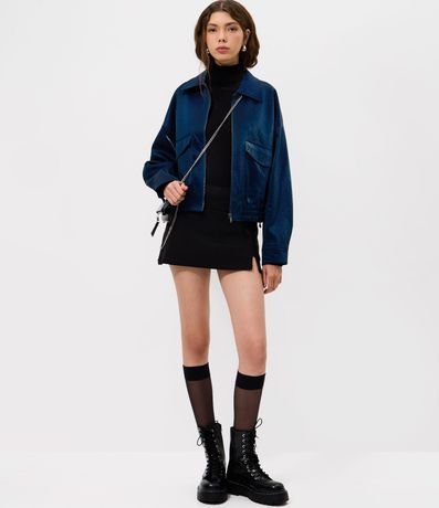 Campera Regular en PU Texturizado 2