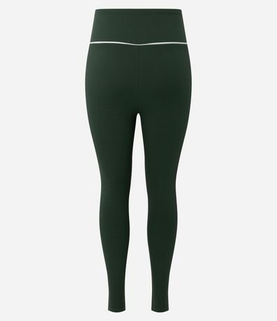 Pantalón Legging Deportiva en Microfibra Acanalada con Friso Contrastante 3