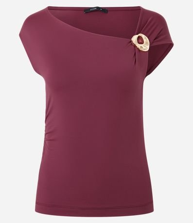 Blusa en Poliamida con Adorno en el Hombro 5