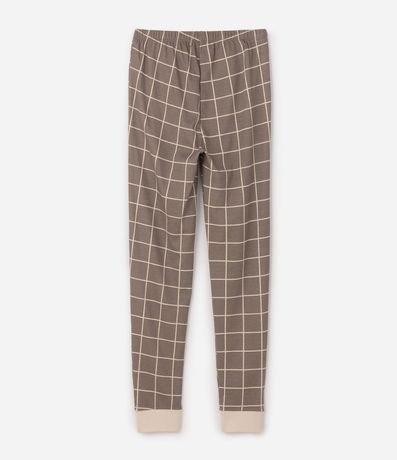 Pijama Largo Infantil con Estampado Dinosaurio y de Cuadros – Talle 5 a 14 años 6