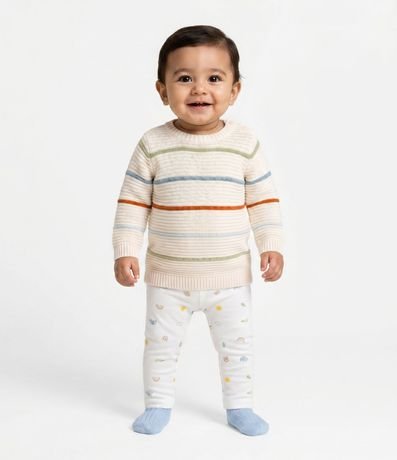 Pantalón Infantil Legging con Estampa Fullprint Mini Icones – Talle 0 a 18 Meses