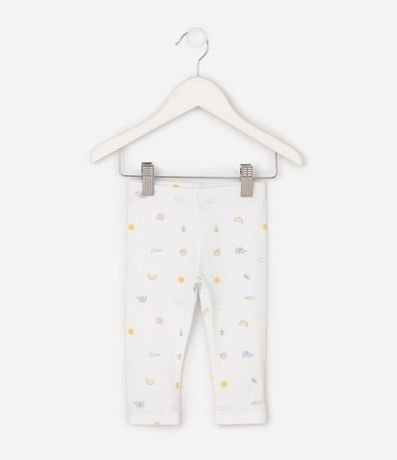 Pantalón Infantil Legging con Estampa Fullprint Mini Icones – Talle 0 a 18 Meses