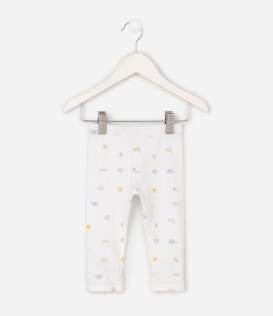 Pantalón Infantil Legging con Estampa Fullprint Mini Icones – Talle 0 a 18 Meses 2