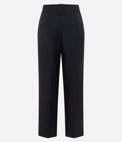 Pantalón Wide Leg en Sastrería con Cintura Liso y Pliegues Delanteros 2