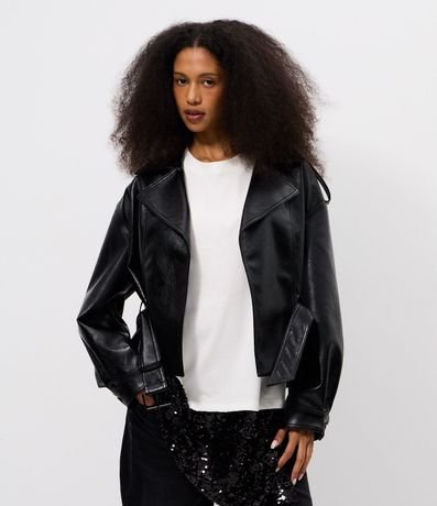 Campera Trench Coat en PU con Cinturón 3
