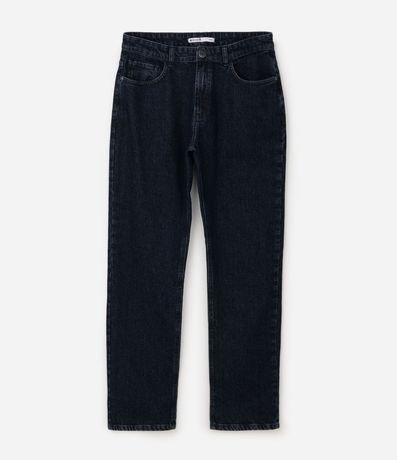 Pantalón Recto en Jeans con Lavado Oscuro 4