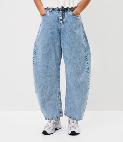 Pantalón Baggy Balloon en Jeans con Cintura Mediana 2