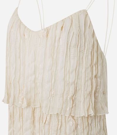 Vestido Evasê Midi en Chiffon con Capas 8