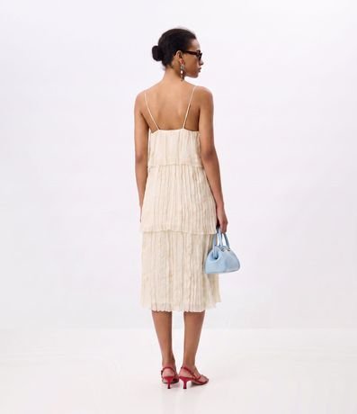 Vestido Evasê Midi en Chiffon con Capas 6