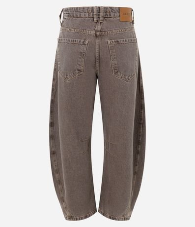 Pantalón Baggy Balloon en Jeans con Cintura Mediana y Recorte Lateral 2