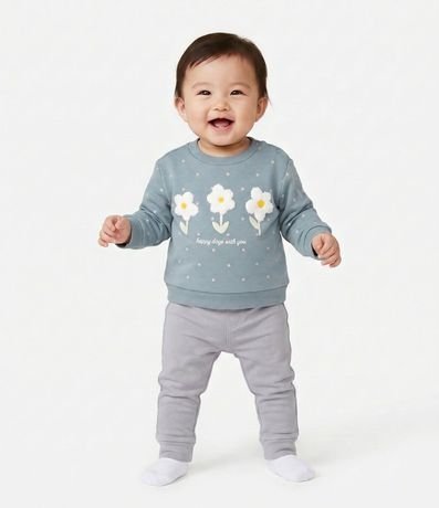 Pantalón Slim Jeans Jegging Infantil con Cintura Elástica - Talle 0 A 18 Meses 1