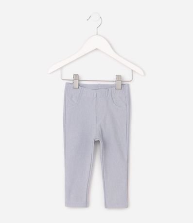 Pantalón Slim Jeans Jegging Infantil con Cintura Elástica - Talle 0 A 18 Meses 1