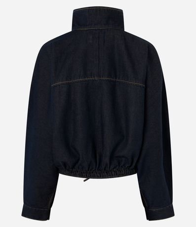 Jaqueta Femenina Bomber en Denim con Ajuste y Cierre 6