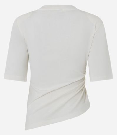 Blusa en Algodón con Hombreras y Ruedo Asimétrico 3