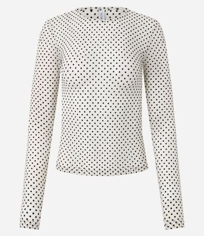 Blusa Segunda Piel en Tul Flocado 5