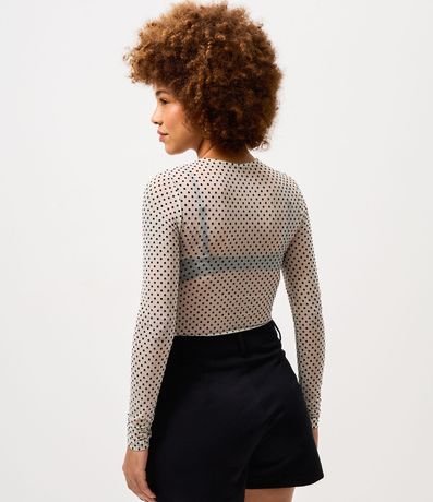 Blusa Segunda Piel en Tul Flocado 4