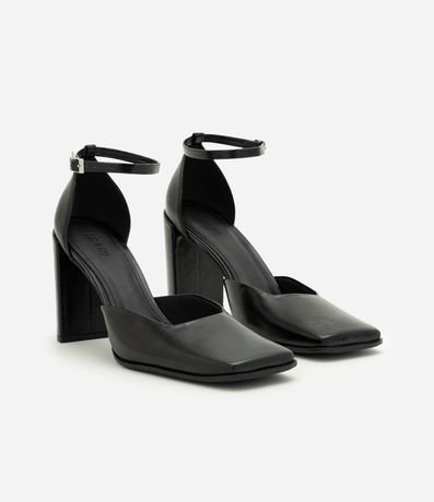 Zapato en PU con Taco Bloque y Punta Cuadrada 3