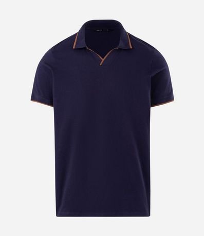 Camisa Polo Manga Corta con Detalle Contrastante 4