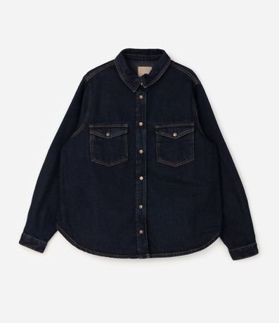 Camisa Overshirt Jeans con Botones Curve & Plus Size 6