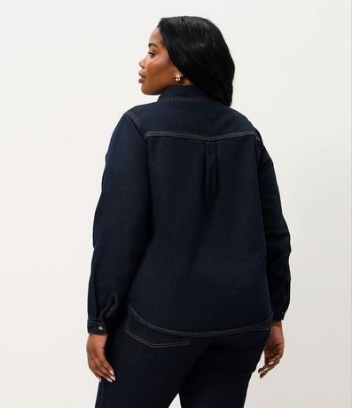 Camisa Overshirt Jeans con Botones Curve & Plus Size 5