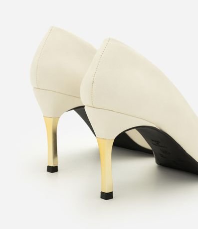 Zapato Tacones en PU con Salto Alto Cromado 3