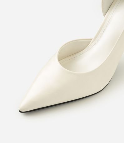 Zapato Tacones en PU con Salto Alto Cromado 4