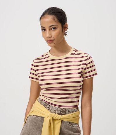Blusa en Algodón con Estampa Rayada 1