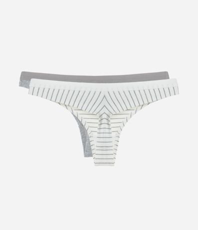 Kit 02 Bombachas Bikini Hilo Doble en Algodón 2