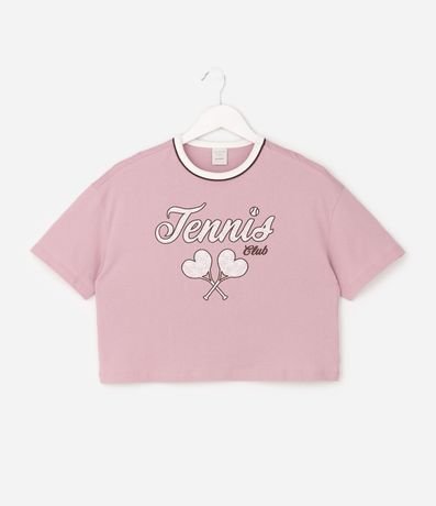 Remera Boxy en Algodón con Estampa de Lettering Tennis Club - Talle 5 a 16 años 2