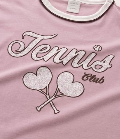 Remera Boxy en Algodón con Estampa de Lettering Tennis Club - Talle 5 a 16 años 5