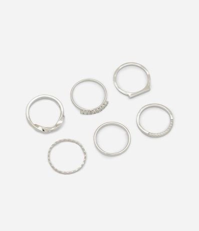 Kit 06 Anillos Delicados con Espesor Fino