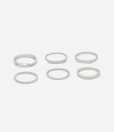 Kit 06 Anillos Delicados con Espesor Fino 2