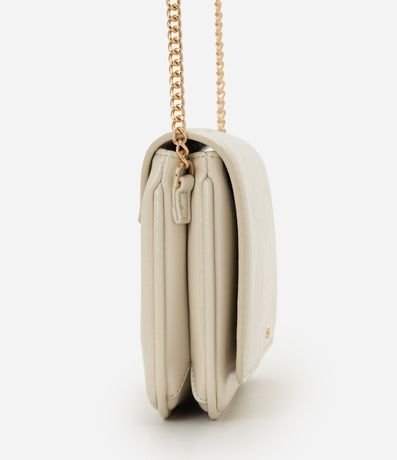 Cartera Transversal Pequeña en PU con Correa de Cadena 2
