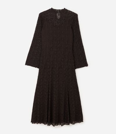 Vestido en Encaje de Manga Larga Flare Curve & Plus Size 6