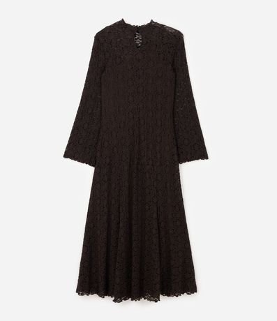 Vestido en Encaje de Manga Larga Flare Curve & Plus Size 7