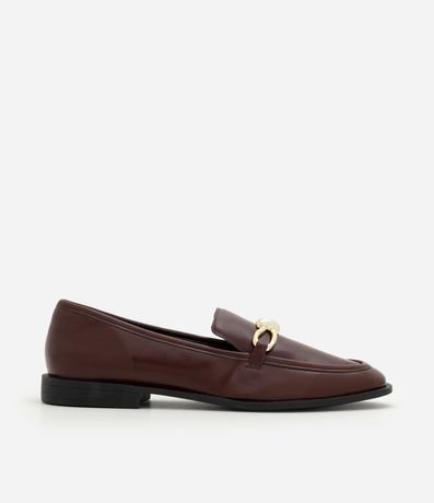 Zapato Mocasine en PU con Detalle Metálico