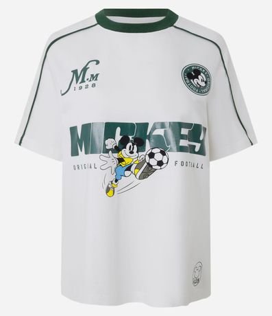 Remera Boxy en Algodón con Estampado Deportiva Mickey y Detalles Contrastantes 5