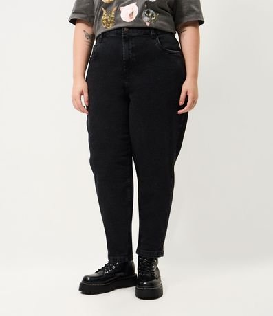 Pantalón de jean Mom Black con Elastano Curve & Plus Size 2