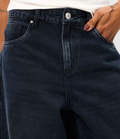 Pantalón Barrel Jeans con Cintura Alta y Lavado Desteñido 3
