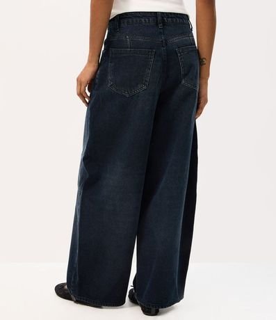 Pantalón Barrel Jeans con Cintura Alta y Lavado Desteñido 4