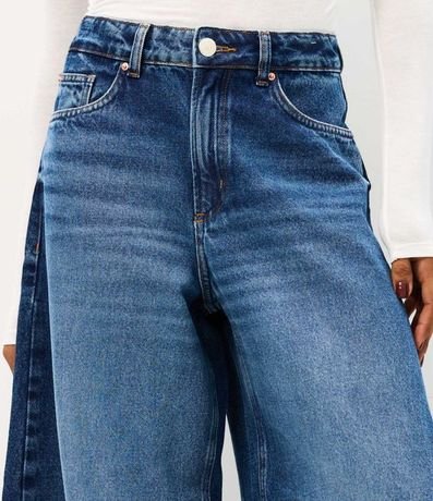 Pantalón Barrel en Jeans con Cintura Alta y Recortes Laterales 3