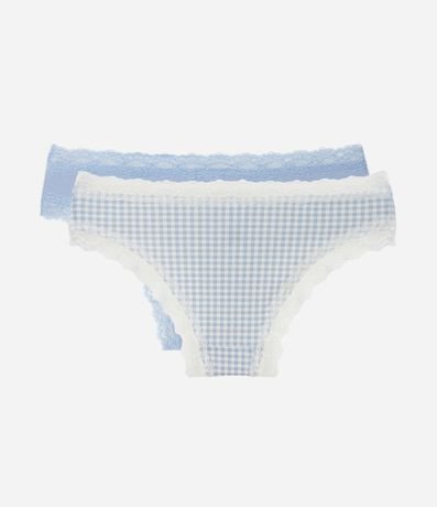 Kit 02 Bombachas Bikini en Algodón con Encaje 4