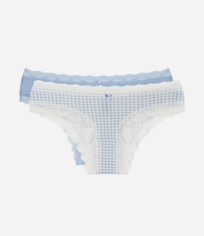 Kit 02 Bombachas Bikini en Algodón con Encaje